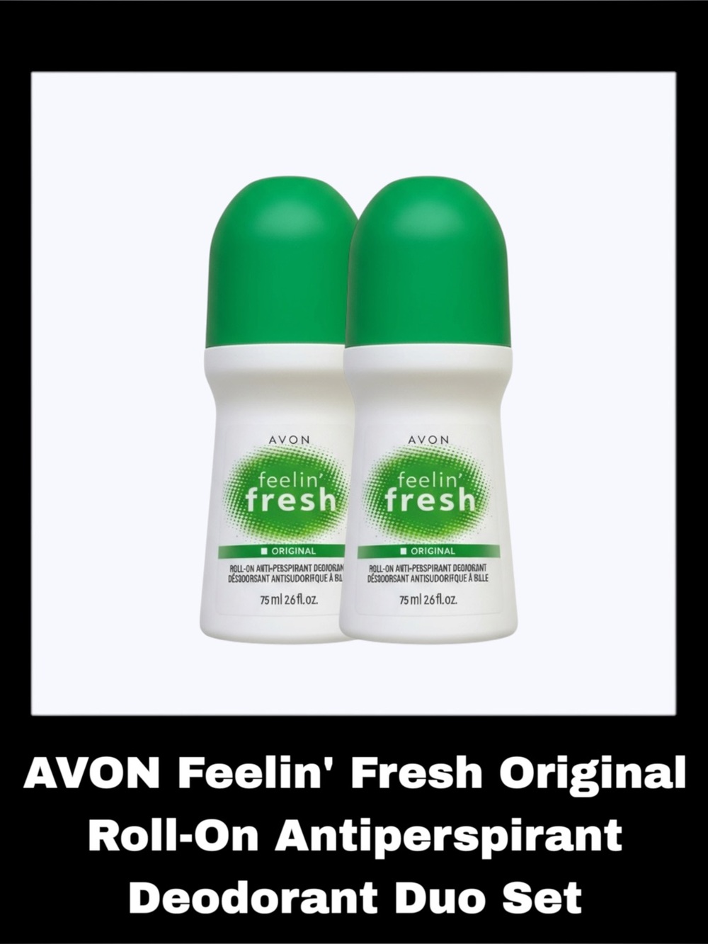 AVON Feelin' Fresh Original Roll-On Antiperspirant Deodorant Duo Set